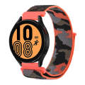 For Samsung Galaxy Watch5 40mm/44mm / Watch5 Pro Camo Nylon Loop Watch Band(Orange Camouflage)