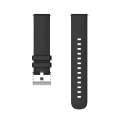 For Samsung Galaxy Watch5 40mm/44mm / Watch5 Pro 20mm Pockmarked Silver Buckle Silicone Watch Ban...