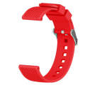 For Samsung Galaxy Watch5 40mm/44mm / Watch5 Pro 20mm Vertical Grain Silicone Watch Band(Red)