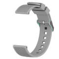 For Samsung Galaxy Watch5 40mm/44mm / Watch5 Pro 20mm Vertical Grain Silicone Watch Band(Grey)