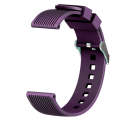 For Samsung Galaxy Watch5 40mm/44mm / Watch5 Pro 20mm Vertical Grain Silicone Watch Band(Purple)