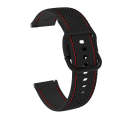 For Samsung Galaxy Watch5 40mm/44mm / Watch5 Pro Two-color Stitching Silicone Watch Band(Black+Re...