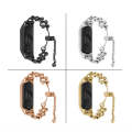 For Xiaomi Mi Band 3 / 4 Bead Steel Chain Metal Watch Band(Gold)