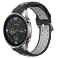 For Xiaomi Watch Color 22mm Clasp Two Color Sport Watch Band(Black + Grey)