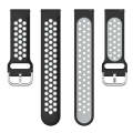 For Xiaomi Watch Color 22mm Clasp Two Color Sport Watch Band(Black + Grey)