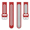 For Xiaomi Watch Color 22mm Clasp Two Color Sport Watch Band(Red + Grey)