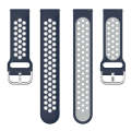 For Xiaomi Watch Color 22mm Clasp Two Color Sport Watch Band(Blue + Grey)