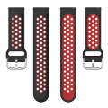 For Huawei Watch GT 46mm / 42mm 22mm Clasp Two Color Sport Watch Band(Red + Black)