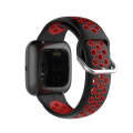 For Fitbit Versa 2 / Versa / Versa Lite 23mm Clasp Two Color Sport Watch Band(Black + Red)