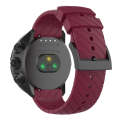 For Suunto 9 Lightning Silicone Watch Band(Red Wine)