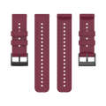 For Suunto 9 Lightning Silicone Watch Band(Red Wine)