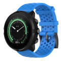 For Suunto 9 Breathable Silicone Watch Band, Exclude the Subject(Blue)