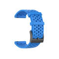 For Suunto 9 Breathable Silicone Watch Band, Exclude the Subject(Blue)