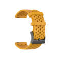 For Suunto 9 Breathable Silicone Watch Band, Exclude the Subject(Amber Yellow)