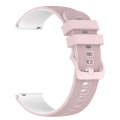 For Suunto 5 Peak Small Plaid Texture Two-color Silicone Watch Band(Sand Pink White)
