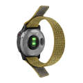 For Garmin Fenix 7 Hook And Loop Fastener Nylon Watch Band(Yellow Green)