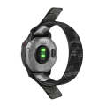 For Garmin Fenix 7X Hook And Loop Fastener Nylon Watch Band(Grey Camouflage)