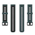 For Amazfit GTR 4 / GTS 4 / GTR 3 22mm Stripe Two-color Silicone Stainless Steel Buckle Watch Ban...