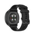 For Polar Ignite 20mm Small Plaid Texture Silicone Wrist Strap Watchband(Black)