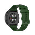 For Polar Ignite 20mm Small Plaid Texture Silicone Wrist Strap Watchband(Army Green)