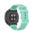 For Polar Ignite 20mm Small Plaid Texture Silicone Wrist Strap Watchband(Teal)