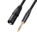 TC145BK19 6.35mm 1/4 inch TRS Male to XLR 3pin Male Audio Cable, Length:1.8m