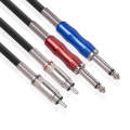 3051K63 Dual RCA Male to Dual 6.35mm 1/4 inch Male Mixer Audio Cable, Length:2m