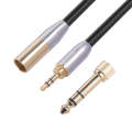 SB423M120-03 6.35mm + 3.5mm Male to Mini XLR 3pin Male Audio Cable, Length: 30cm