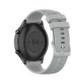 For Xiaomi Watch Color 22mm Small Plaid Texture Silicone Wrist Strap Watchband(Grey)