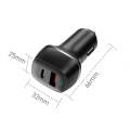 ACC-578 33W USB-C/Type-C+USB Fast Charge Car Charger(Black)