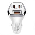 ACC-319PD 45W USB+Dual Type-C Fast Charge Car Charger(White)