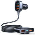 JOYROOM CL03 PRO 45W 5-ports USB Car Charging with Extended HUB(Black)