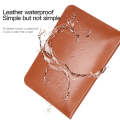 For 13.3 / 13.6 / 14 inch Laptop Ultra-thin Leather Laptop Sleeve(Brown)