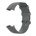 Color Buckle TPU Wrist Strap Watch Band for Fitbit Charge 4 / Charge 3 / Charge 3 SE, Size: S(Gray)