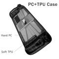 For Steam Deck Shockproof PC + TPU Game Console Protective Case with Holder(Black+Transparent)