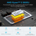 GMK KB9 Windows 11 Home Mini PC, 16GB+512GB, AMD Ryzen 5 5600U Quad Core, Support WiFi & BT(UK Plug)