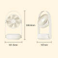 WT-F62 Outdoor Portable USB Charging Air Cooling Fan with LED Night Lamp(Cream Color)