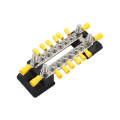CP-3052 150A 12-48V RV Yacht Double-row 6-way Busbar with 16pcs Terminals(Black)
