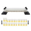 CP-3053 150A 12-48V RV Yacht Double-row 12-way Busbar with 28pcs Terminals(Black)