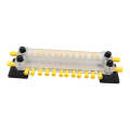 CP-3053 150A 12-48V RV Yacht Double-row 12-way Busbar with 28pcs Terminals(Black)