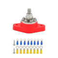 3/8 inch M10 RV Yacht 8-way Terminal Stud with 2 M5x20 Screws + 16pcs Terminals(Red)