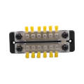 CP-3114 1 Pair 150A 12-48V RV Yacht Double-row 6-way Busbar with 32pcs Terminals
