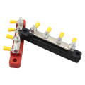 CP-3120 1 Pair 150A 12-48V RV Yacht Single-row 2-way Busbar with 8pcs Terminals(Black + Red)