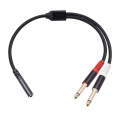 3717 3.5mm Female to 6.35mm 1/4 TS Male Stereo Audio Cable, Length: 30cm