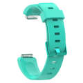For Fitbit Inspire / Inspire HR Glossy Surface Silicone  Watch Band, Size:S(Lake Blue)