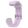 For Fitbit Inspire / Inspire HR Glossy Surface Silicone  Watch Band, Size:S(Light Purple)