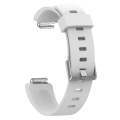 For Fitbit Inspire / Inspire HR Glossy Surface Silicone  Watch Band, Size:L(White)