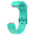 For Fitbit Inspire / Inspire HR Glossy Surface Silicone  Watch Band, Size:L(Lake Blue)