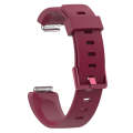 For Fitbit Inspire / Inspire HR Glossy Surface Silicone  Watch Band, Size:L(Wine Red)