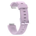 For Fitbit Inspire / Inspire HR Glossy Surface Silicone  Watch Band, Size:L(Light Purple)